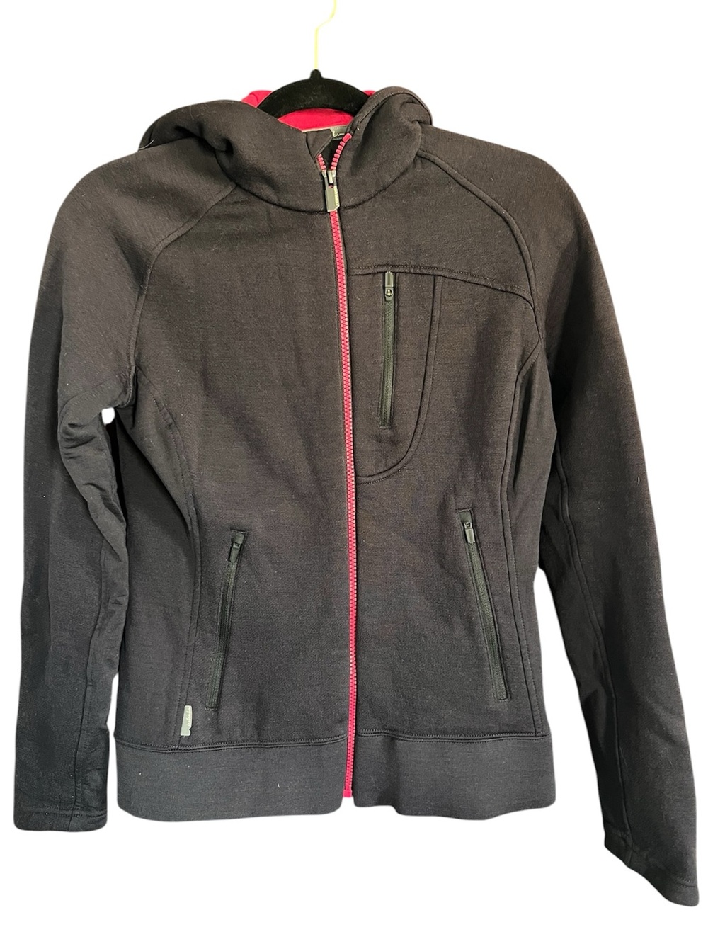 Icebreaker Women’s 100% Merino Wool Full Zip Hoodie Gray Navy size Small